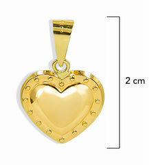 Dije Corazón Bombeado de 2cm Oro 10K