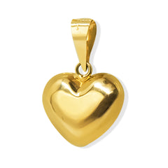 Dije Corazón Bombeado de 1.8cm Oro 10K
