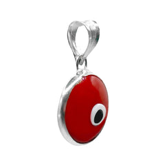 Dije Ojo Turco Rojo Plata .925
