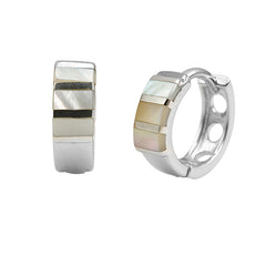 Huggies con Piedra Natural Plata .925