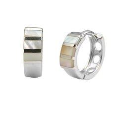 Huggies con Piedra Natural Plata .925