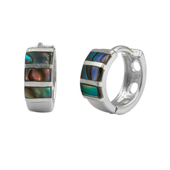 Huggies con Piedra Natural Plata .925