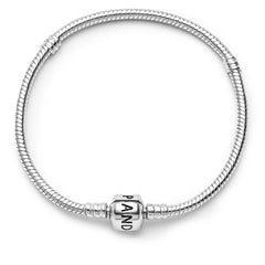 Pulsera Inspirada Pan con Broche de Barril Grabado Plata .925