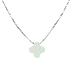 Collar Flor Inspirado Van C con Opalo Plata .925