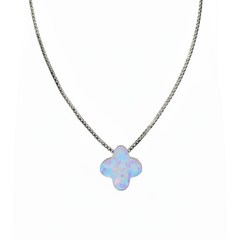 Collar Flor Inspirado Van C con Opalo Plata .925