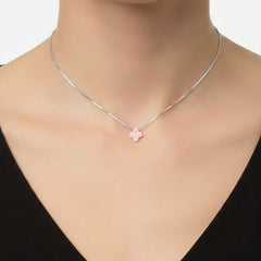 Collar Flor Inspirado Van C con Opalo Plata .925