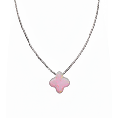 Collar Flor Inspirado Van C con Opalo Plata .925