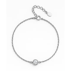 Pulsera Circonia Biselada Plata .925 con Rodio
