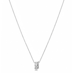 Collar Alianza con Micro Circonias y Circonias Baguette Plata .925