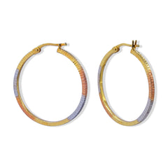 Arracada Florentino Diamantada Oro 10K