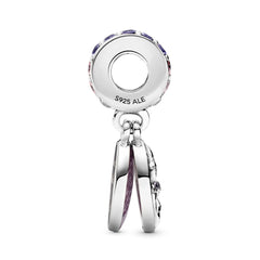 Charm Inspirado Pan 1:1 Infinito con Corazones y Estrellas Doble, Plata .925