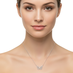 Collar Mariposa Grecas con Cadena Cubana Plata .925