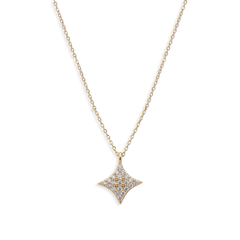 Collar Estrella con Micro Circonias Oro 10K