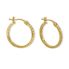 Arracada Diamantada 2cm Oro 10K