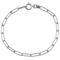 Pulsera Paper Clip Diamantada Plata .925