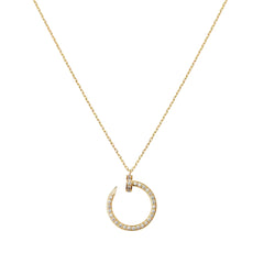 Collar Cartier 1:1 Clavo con Circonias ,Plata .925 con Baño de Oro 18k