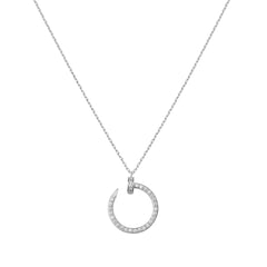 Collar Cartier 1:1 Clavo con Circonias ,Plata .925 con Rodio