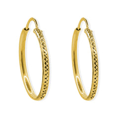 Arracada Diamantada 2.5cm Oro 10K