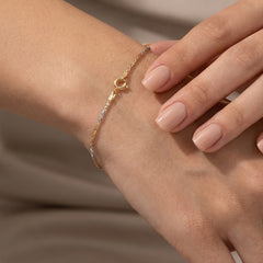 Pulsera Estilo Espuma con Baño de 3 Oros Plata .925