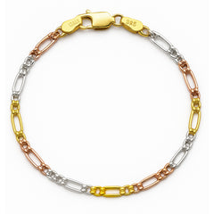 Pulsera Cartier 3 mm con Baño en 3 Oros Plata .925