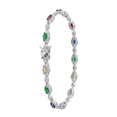 Pulsera Circonias con Micro Circonias Plata .925 con Rodio