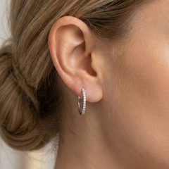 19 Arracada Micro Circonias Plata .925 con Rodio