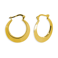 Arracada Estilo Canasta Liso Oro 10K