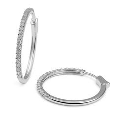 19 Arracada Micro Circonias Plata .925 con Rodio