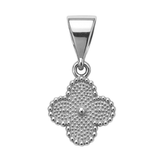Dije Flor Inspirado Van C con Micro Circonias Plata .925
