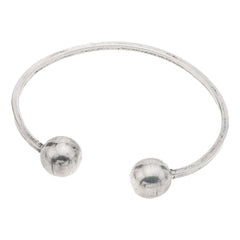 Brazalete Doble Bola Plata .925