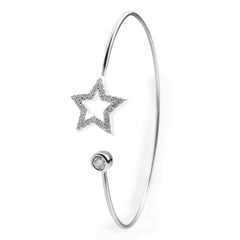 Brazalete Silueta Estrellas con Micro Circonias Plata .925