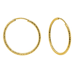 Arracada Diamantada de 4.3cm Oro 10K