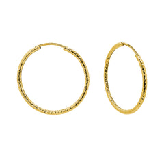 Arracada Diamantada de 2.5cm Oro 10K