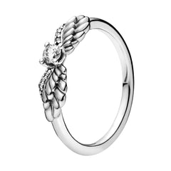 Anillo Inspirado Pan Alas con Circonia Plata .925