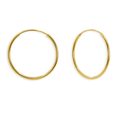 Arracada de Tubo Liso 1.7cm Oro 10K