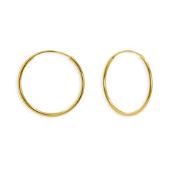Arracada de Tubo Liso 1.7cm Oro 10K