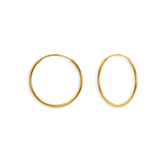 Arracada de Tubo Liso 1cm Oro 10K