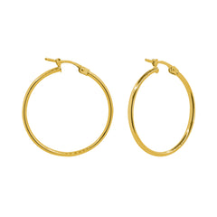 Arracada de Tubo Liso 3cm Oro 10K