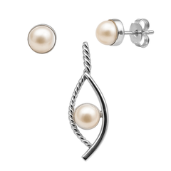 Juego Perla Natural Plata .925