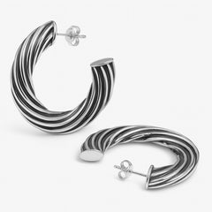 Arracada Torcida Vintage 3.8 cm Plata .925