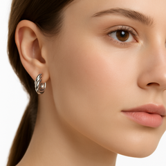 Arracada Torcida Vintage 3.8 cm Plata .925