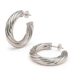 Arracada Torcida Vintage 3.8 cm Plata .925