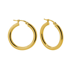 Arracada de Tubo Liso 2.6cm Oro 10K