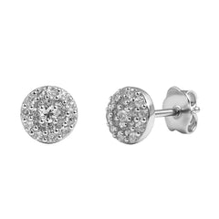 Broquel Circulito Micro Circonias Plata .925