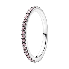 Anillo Inspirado Pan 1:1 Media Churumbela con Micro Circonias Plata .925