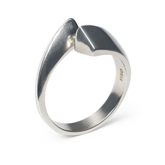 Anillo Envolvente Liso Hecho a Mano Plata .925