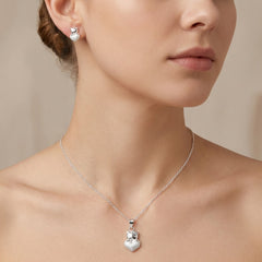 Juego Económico Inspirado Kitty Arenado Plata .925