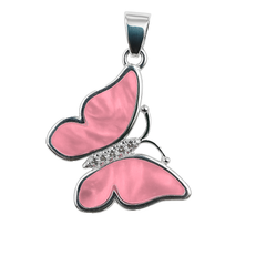 Dije Mariposa Madre Perla Plata .925