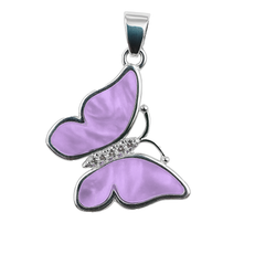 Dije Mariposa Madre Perla Plata .925