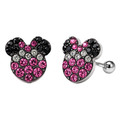 Broquel Minnie con Cristales Plata .925